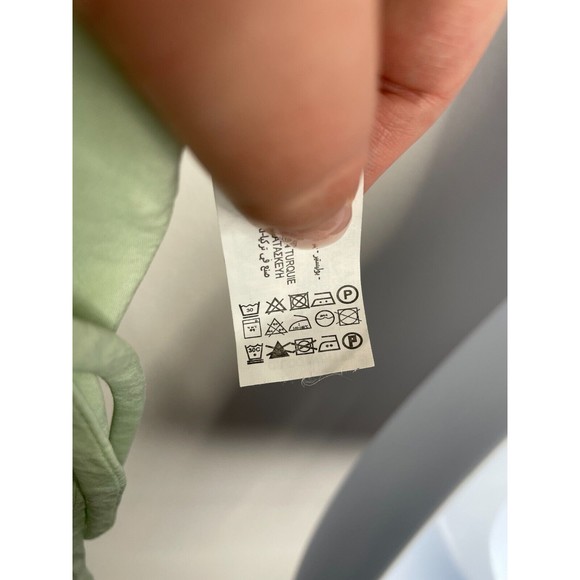 Zara XS Flowy Crop Top Mint Green Strappy Lace Up Back Square Neck New - Picture 16 of 16